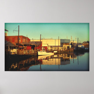 Sonnenuntergang auf dem Dock Poster
