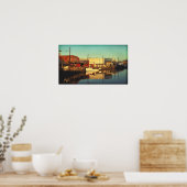 Sonnenuntergang auf dem Dock Poster (Küche)