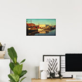 Sonnenuntergang auf dem Dock Poster (Heimbüro)