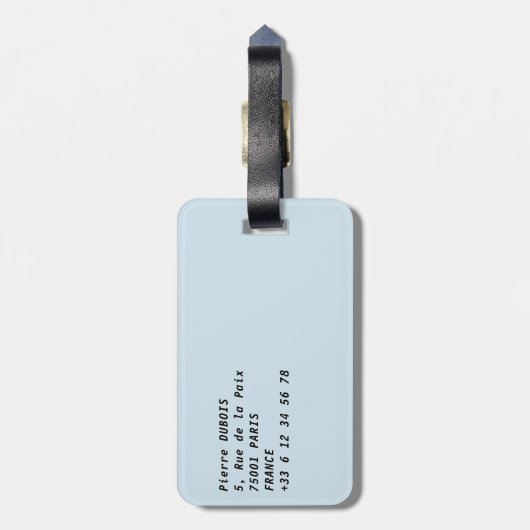 Sonnenuntergang auf dem Eiffelturm und Pont Rouell Gepäckanhänger (Rückseite vertikal)