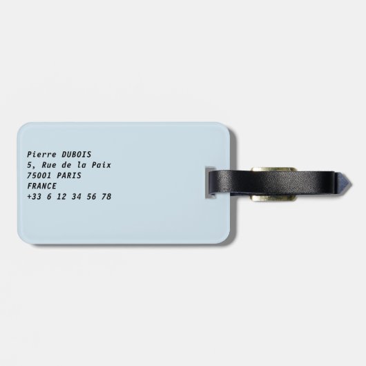 Sonnenuntergang auf dem Eiffelturm und Pont Rouell Gepäckanhänger (Rückseite horizontal)