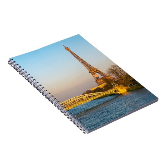 Sonnenuntergang auf dem Eiffelturm und Pont Rouell Notizblock (Rechte Seite)