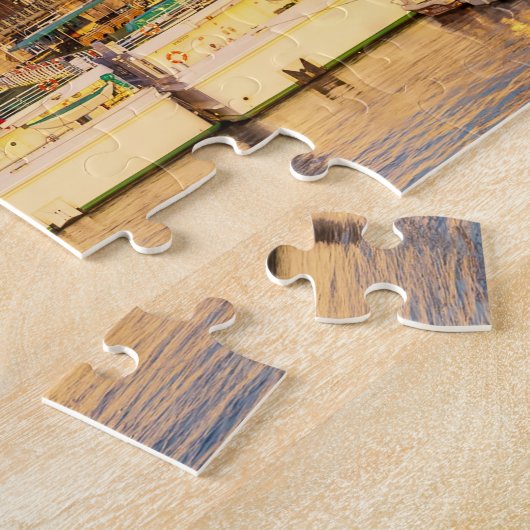 Sonnenuntergang auf dem Eiffelturm und Pont Rouell Puzzle (Seite)