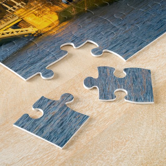 Sonnenuntergang auf dem Eiffelturm und Pont Rouell Puzzle (Seite)