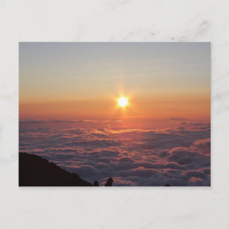 Sonnenuntergang auf dem Fuji Postkarte