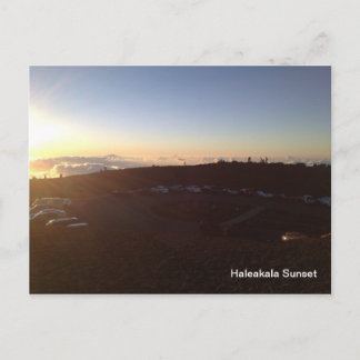 Sonnenuntergang auf dem Gipfel von Haleakala-Maui  Postkarte