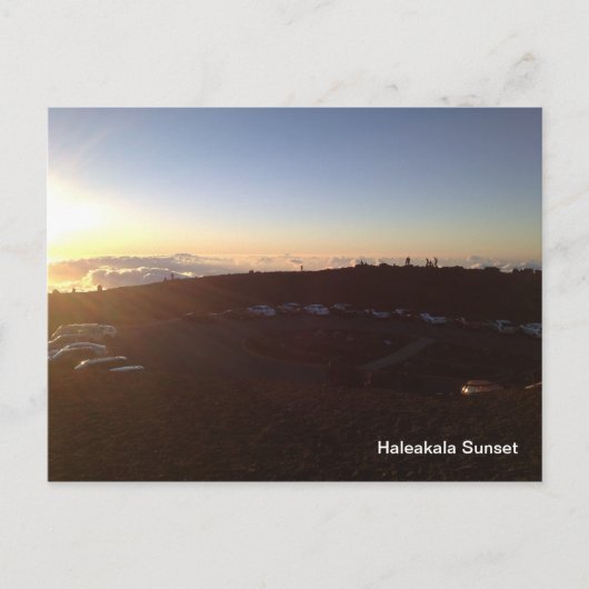 Sonnenuntergang auf dem Gipfel von Haleakala-Maui  Postkarte (Vorderseite)