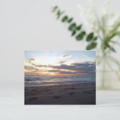 SONNENUNTERGANG AUF DEM GOLF POSTKARTE (Stehend Vorderseite)