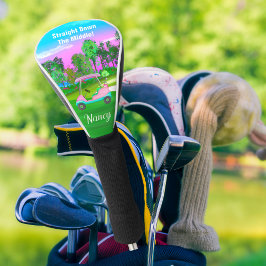 Sonnenuntergang auf dem Golfplatz Pink Leather Gol Golf Headcover