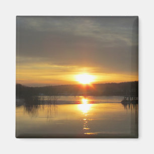 Sonnenuntergang auf dem Hudson Magnet