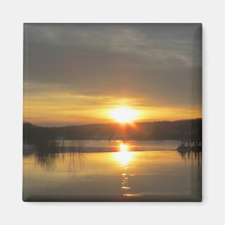 Sonnenuntergang auf dem Hudson Magnet