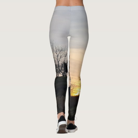 Sonnenuntergang auf dem Hügel - Leggings für Fraue (Rückseite)