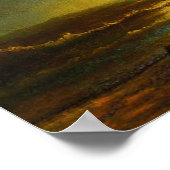 Sonnenuntergang auf dem kalifornischen Küstenposte Poster (Ecke)