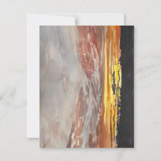 Sonnenuntergang auf dem Marshallwasser Feiertagskarte