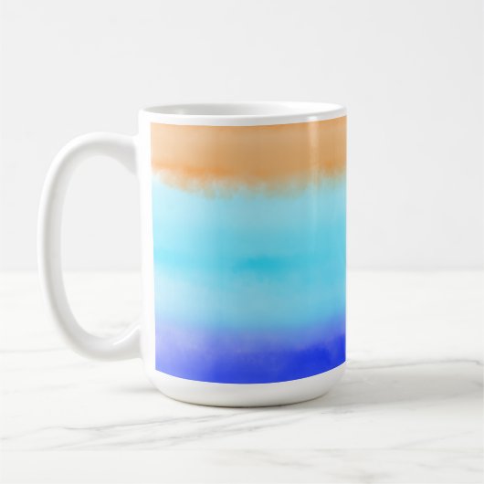 Sonnenuntergang auf dem Meer Aquarell Abstrakte Ku Kaffeetasse (Links)