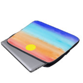 Sonnenuntergang auf dem Meer Aquarell Abstrakte Ku Laptopschutzhülle (Vorne Knopf)