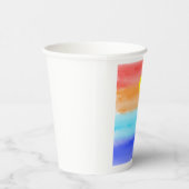 Sonnenuntergang auf dem Meer Aquarell Abstrakte Ku Pappbecher (Rechts)