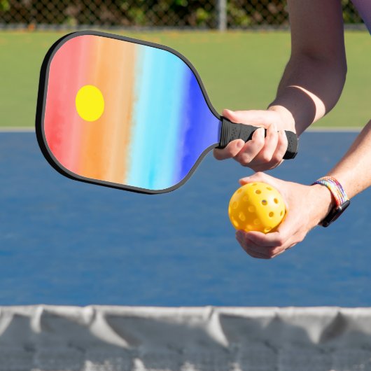 Sonnenuntergang auf dem Meer Aquarell Abstrakte Ku Pickleball Schläger (InSitu)