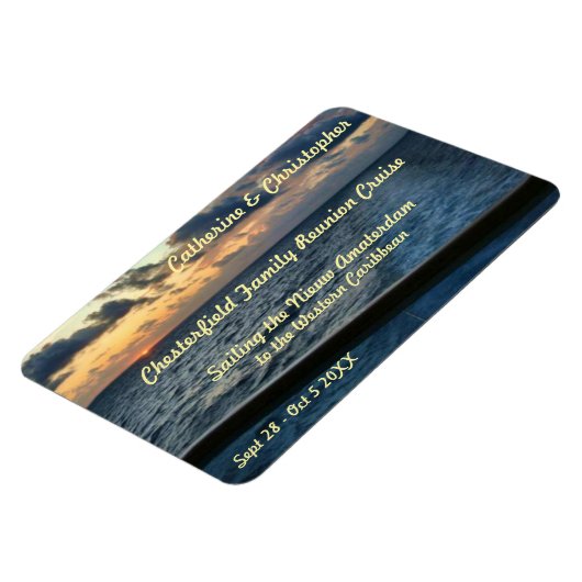 Sonnenuntergang auf dem Meer Custom Stateroom Door Magnet (Linke Seite)