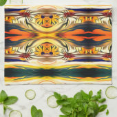 Sonnenuntergang auf dem Meer Geschirrtuch (Gefaltet)