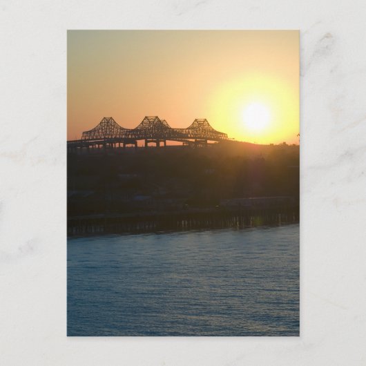 Sonnenuntergang auf dem Mississippi Postkarte (Vorderseite)