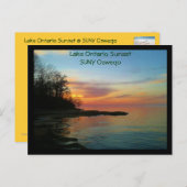 Sonnenuntergang auf dem Ontariosee Postkarte (Vorne/Hinten)