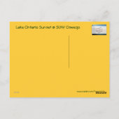 Sonnenuntergang auf dem Ontariosee Postkarte (Rückseite)