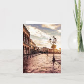 Sonnenuntergang auf dem Platz Padova in Italien (Rückseite)