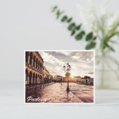 Sonnenuntergang auf dem Platz Padova in Italien Postkarte (Stehend Vorderseite)