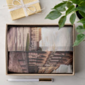 Sonnenuntergang auf dem Platz Padova in Italien Seidenpapier (Geschenk)