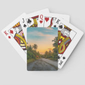 Sonnenuntergang auf dem Sandstrand Spielkarten (Rückseite)