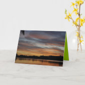 Sonnenuntergang auf dem See Karte (Gelbe Blume)