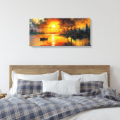 Sonnenuntergang auf dem See Leinwanddruck (Insitu (Schlafzimmer))