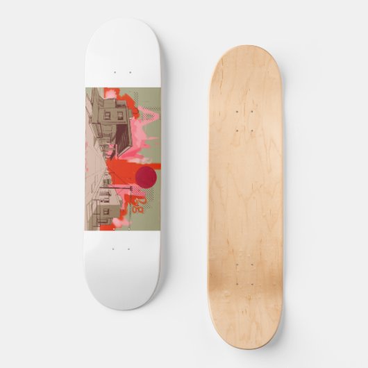 Sonnenuntergang auf dem Skateboarddeck (Vorderseite)