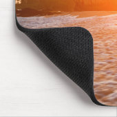 Sonnenuntergang auf dem Strand mit Mousepad (Ecke)