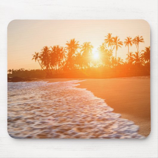 Sonnenuntergang auf dem Strand mit Mousepad (Vorne)