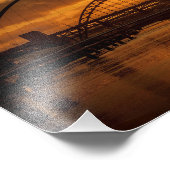 Sonnenuntergang auf dem Tyne Fotodruck (Ecke)