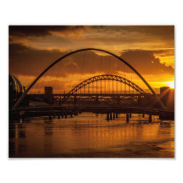 Sonnenuntergang auf dem Tyne Fotodruck