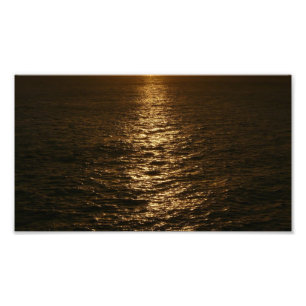 Sonnenuntergang auf dem Wasser Abstrakte Meeresfot Fotodruck