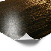 Sonnenuntergang auf dem Wasser Abstrakte Ozeanfoto Fotodruck (Ecke)