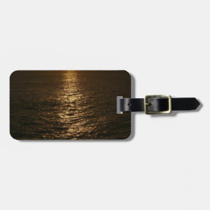 Sonnenuntergang auf dem Wasser Abstrakte Ozeanfoto Gepäckanhänger