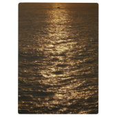 Sonnenuntergang auf dem Wasser Abstrakte Ozeanfoto Klemmbrett (Rückseite)
