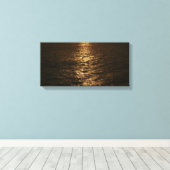 Sonnenuntergang auf dem Wasser Abstrakte Ozeanfoto Leinwanddruck (Insitu (Holzboden))