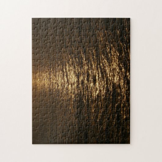 Sonnenuntergang auf dem Wasser Abstrakte Ozeanfoto Puzzle (Vertikal)