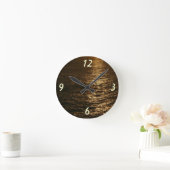 Sonnenuntergang auf dem Wasser Abstrakte Ozeanfoto Runde Wanduhr (Zuhause)