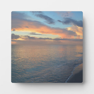 Sonnenuntergang auf dem Wasser fotografisch Fotoplatte