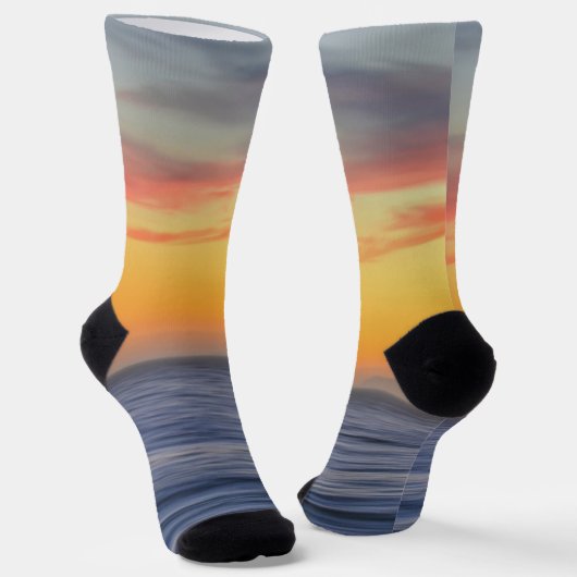 Sonnenuntergang auf den Abstrakten, verrückten Soc Socken (Gewinkelt)