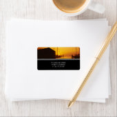 Sonnenuntergang auf den Bay Address Labels Adressaufkleber (Insitu)