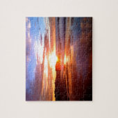 Sonnenuntergang auf den Felsen Puzzle (Vertikal)