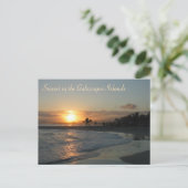 Sonnenuntergang auf den Galapagos-Inseln Postkarte (Stehend Vorderseite)
